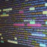 close up of code on a screen